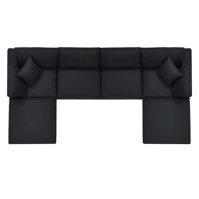 Commix 6-Piece Down Filled Overstuffed Sectional Sofa sectional sofa seating detail