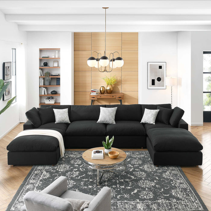 Commix 6-Piece Down Filled Overstuffed Sectional Sofa sectional sofa seating detail