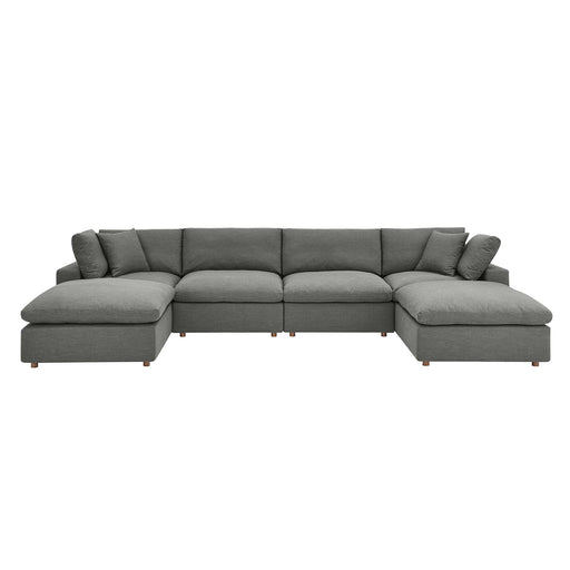 Commix 6-Piece Down Filled Overstuffed Sectional Sofa by Modway - angle view