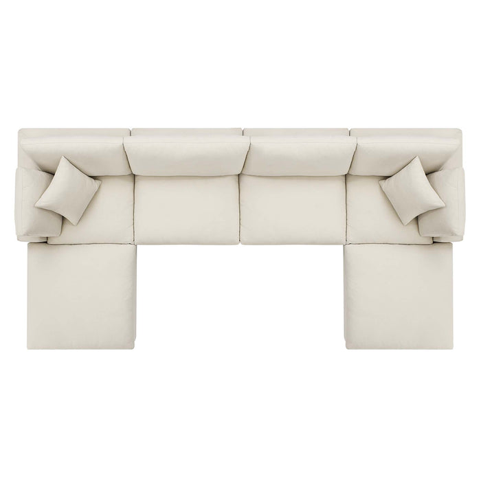 Commix 6-Piece Down Filled Overstuffed Sectional Sofa sectional sofa side view