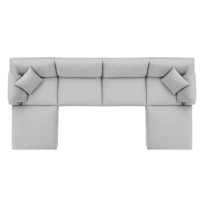 Commix 6-Piece Down Filled Overstuffed Sectional Sofa sectional sofa angle view