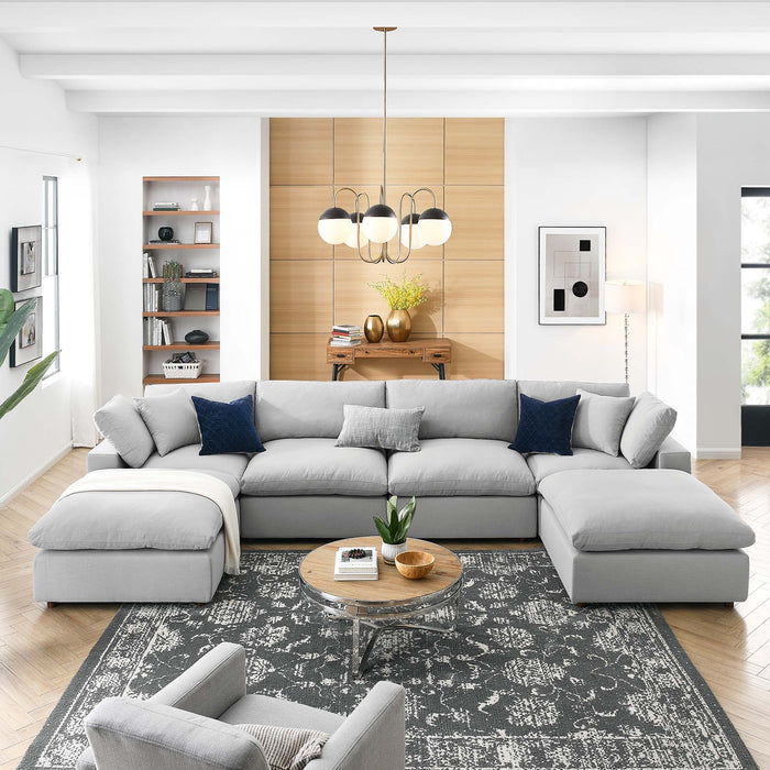 Commix 6-Piece Down Filled Overstuffed Sectional Sofa sectional sofa angle view