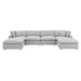 Commix 6-Piece Down Filled Overstuffed Sectional Sofa sectional sofa back view