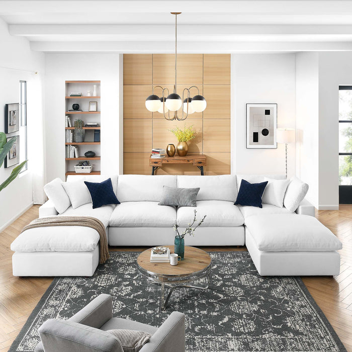 Commix 6-Piece Down Filled Overstuffed Sectional Sofa sectional sofa lifestyle shot
