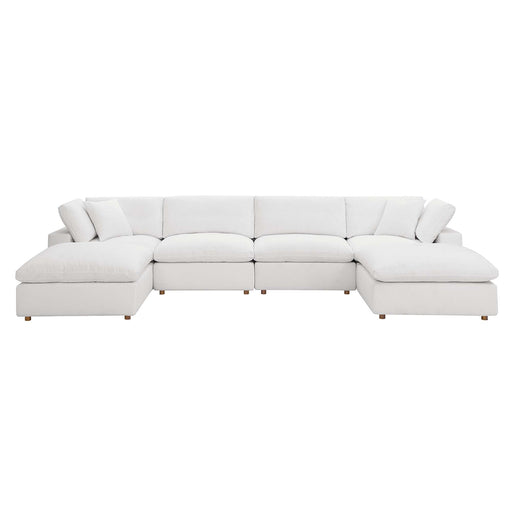 Commix 6-Piece Down Filled Overstuffed Sectional Sofa sectional sofa dimensions and measurements