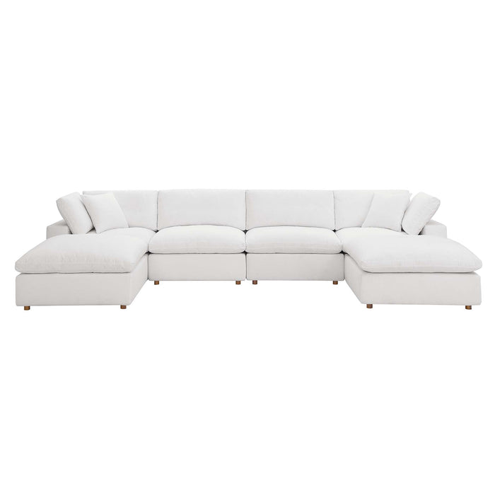 Commix 6-Piece Down Filled Overstuffed Sectional Sofa sectional sofa dimensions and measurements