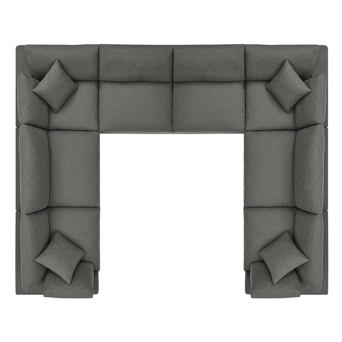 Commix 8-Piece Down Filled Overstuffed Sectional Sofa sectional sofa lifestyle shot