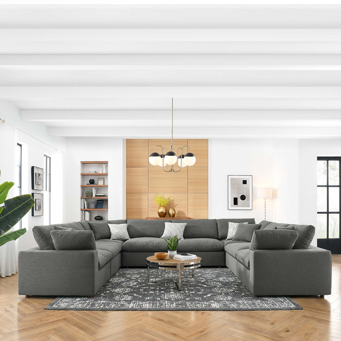 Commix 8-Piece Down Filled Overstuffed Sectional Sofa sectional sofa back view