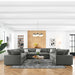 Commix 8-Piece Down Filled Overstuffed Sectional Sofa sectional sofa back view