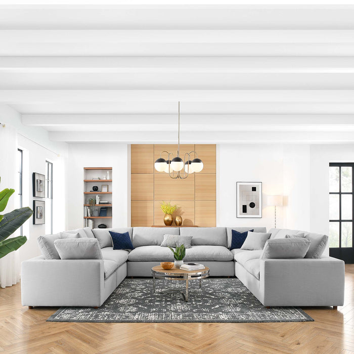 Commix 8-Piece Down Filled Overstuffed Sectional Sofa sectional sofa angle view