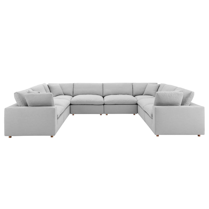 Commix 8-Piece Down Filled Overstuffed Sectional Sofa sectional sofa back view