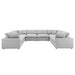 Commix 8-Piece Down Filled Overstuffed Sectional Sofa sectional sofa back view
