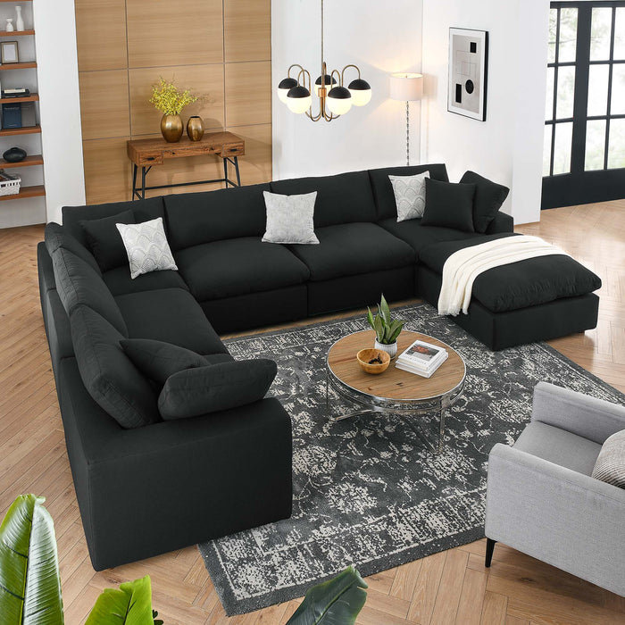 Commix 7-Piece Down Filled Overstuffed Sectional Sofa by Modway - front view