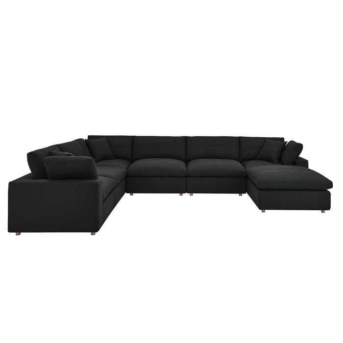 Commix 7-Piece Down Filled Overstuffed Sectional Sofa by Modway - angle view