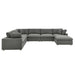 Commix 7-Piece Down Filled Overstuffed Sectional Sofa sectional sofa back view