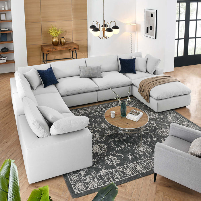 Commix 7-Piece Down Filled Overstuffed Sectional Sofa sectional sofa lifestyle shot