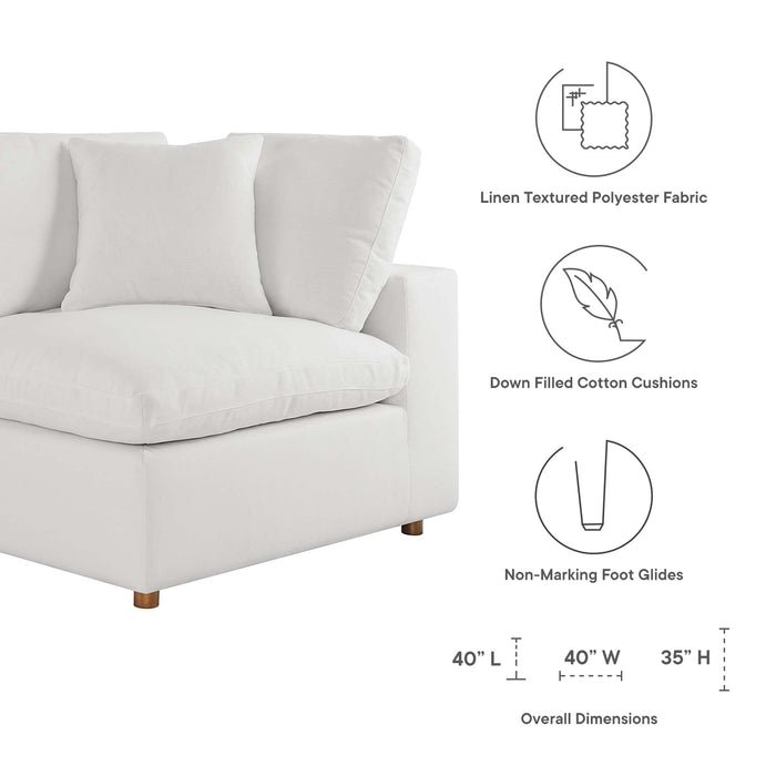 Commix 7-Piece Down Filled Overstuffed Sectional Sofa sectional sofa back view