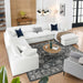 Commix 7-Piece Down Filled Overstuffed Sectional Sofa sectional sofa dimensions and measurements