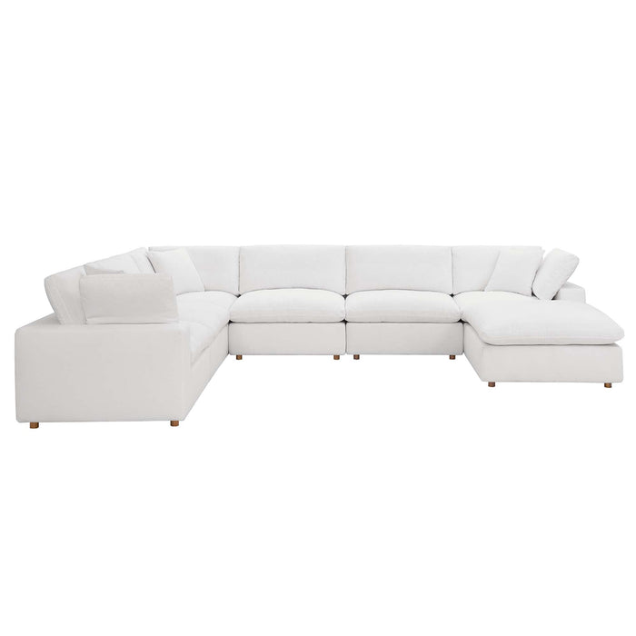 Commix 7-Piece Down Filled Overstuffed Sectional Sofa sectional sofa angle view