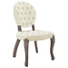 Modway Exhibit French Vintage Dining Performance Velvet Side Chair in Blue - Side View