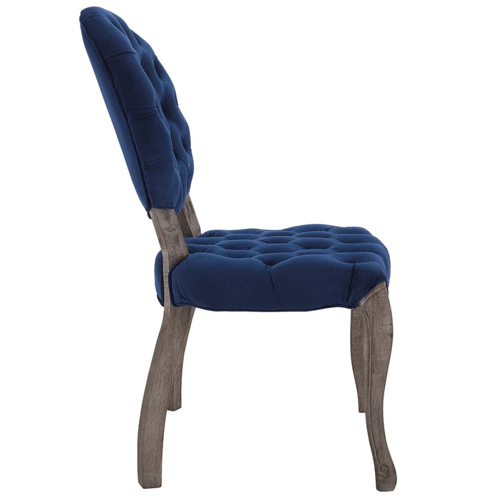 Modway Exhibit French Vintage Dining Performance Velvet Side Chair - Installation View