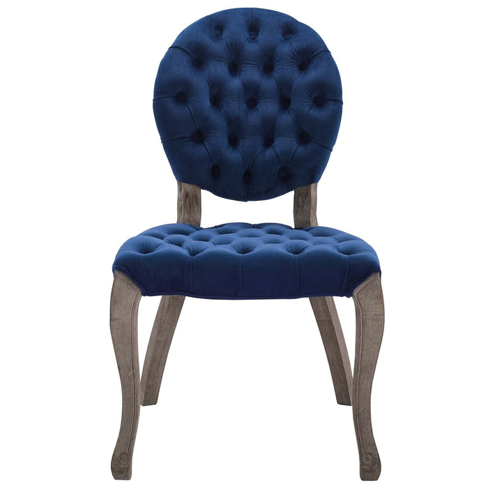 Modway Exhibit French Vintage Dining Performance Velvet Side Chair - View 10