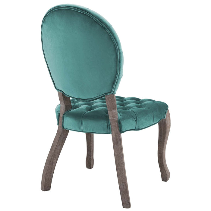 Modway Exhibit French Vintage Dining Performance Velvet Side Chair - View 15