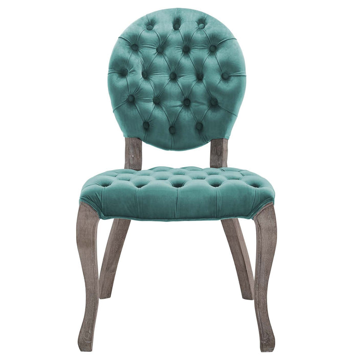 Modway Exhibit French Vintage Dining Performance Velvet Side Chair - View 16