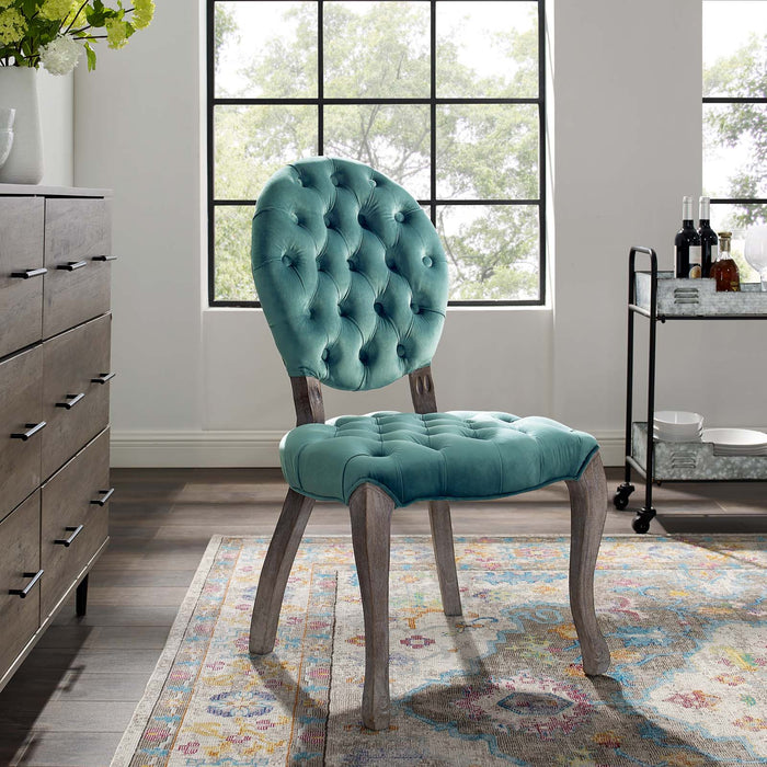 Modway Exhibit French Vintage Dining Performance Velvet Side Chair - View 12