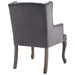 Modway Realm French Vintage Dining Performance Velvet Armchair in Blue - Detail View