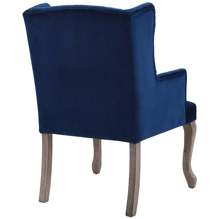 Modway Realm French Vintage Dining Performance Velvet Armchair - Installation View