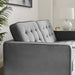 Loft Gold Stainless Steel Leg Performance Velvet Loveseat - detail close-up