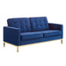 Loft Gold Stainless Steel Leg Performance Velvet Loveseat - view 7