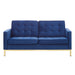 Loft Gold Stainless Steel Leg Performance Velvet Loveseat - view 10