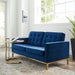 Loft Gold Stainless Steel Leg Performance Velvet Loveseat - view 6