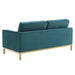 Loft Gold Stainless Steel Leg Performance Velvet Loveseat - view 14