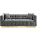 Vivacious Biscuit Tufted Performance Velvet Sofa Gray EEI-3409-GRY