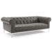 Idyll Tufted Button Upholstered Leather Chesterfield Sofa - alternate angle view