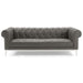 Idyll Tufted Button Upholstered Leather Chesterfield Sofa - view 6