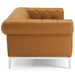 Idyll Tufted Button Upholstered Leather Chesterfield Sofa - view 10