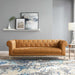 Idyll Tufted Button Upholstered Leather Chesterfield Sofa - view 7