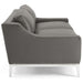 Harness 83.5" Stainless Steel Base Leather Sofa - view 5