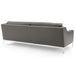 Harness 83.5" Stainless Steel Base Leather Sofa - view 6