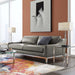 Harness 83.5" Stainless Steel Base Leather Sofa - Modway \living\sofas