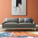 Harness 83.5" Stainless Steel Base Leather Sofa - in lifestyle setting