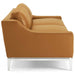 Harness 83.5" Stainless Steel Base Leather Sofa - view 13