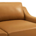 Harness 83.5" Stainless Steel Base Leather Sofa - view 16