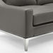 Harness 64" Stainless Steel Base Leather Loveseat - view 5