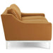 Harness 64" Stainless Steel Base Leather Loveseat - view 10