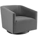 Twist Accent Lounge Performance Velvet Swivel Chair - alternate angle view